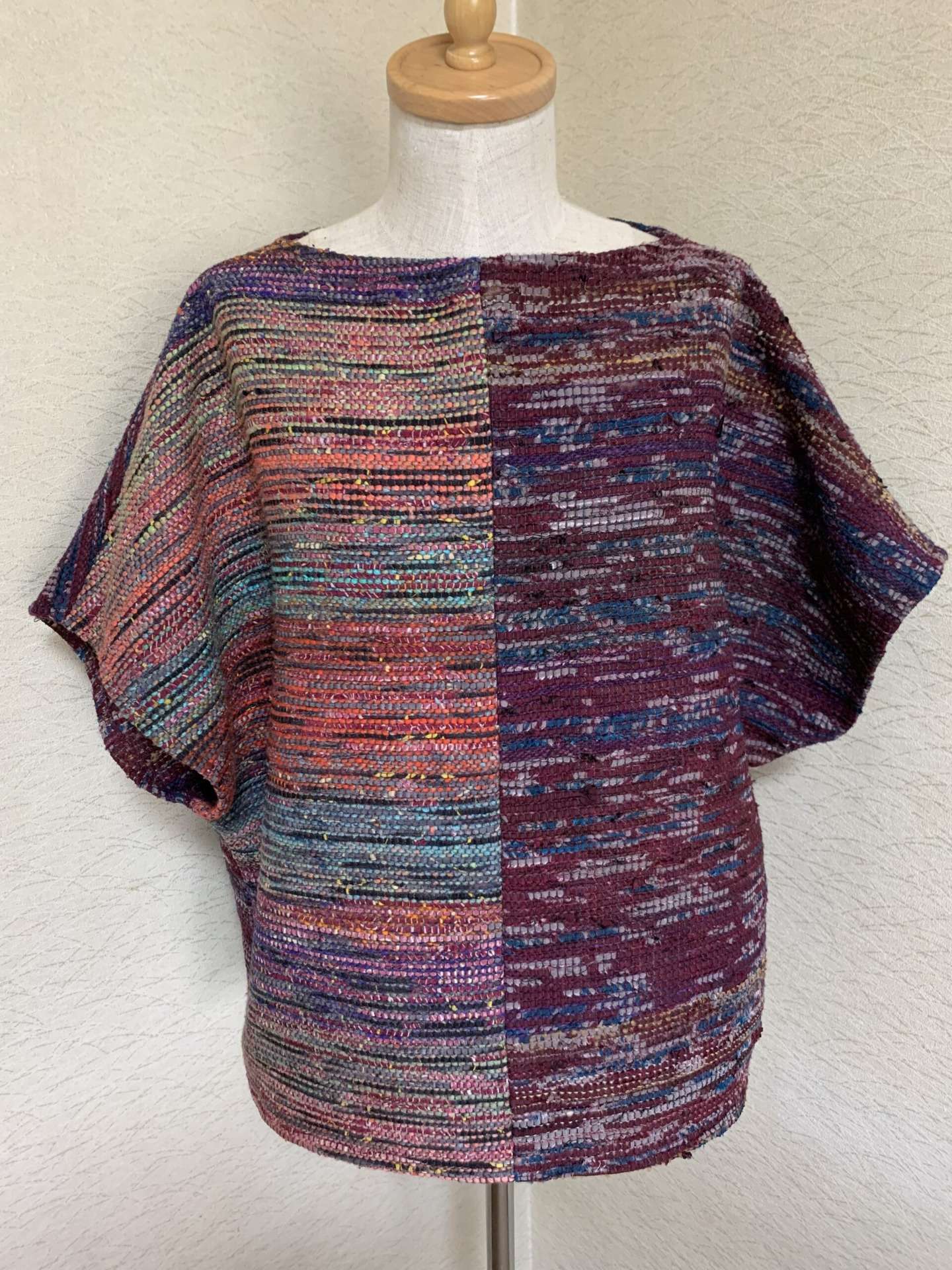 前も後ろも着られるチュニック